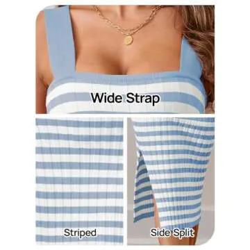 MEROKEETY Striped Sweater Dress for Summer Style