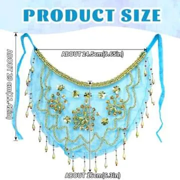 Baisdan Belly Dance Face Veil for Girls, Arabian Nights Outfit for Women, Halloween Cosplay Costume ...