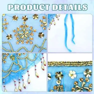 Baisdan Belly Dance Face Veil for Girls & Women