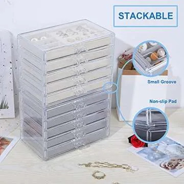 Elegant Acrylic Jewelry Organizer with 5 Drawers for Gift Giving