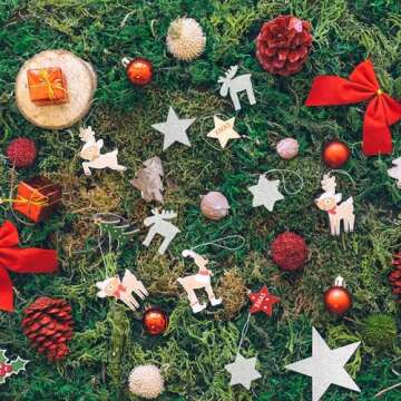 Sliver Glitter Cardstock Paper, 15 Sheets 12" x 12" 300gsm/110Ib Square Colored Card Paper for Crafts DIY Projects Card Making Birthday Wedding Decoration UAP21SR15