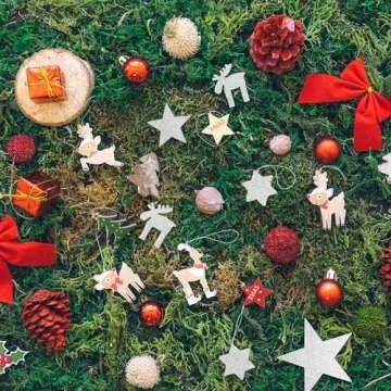 Sliver Glitter Cardstock Paper, 15 Sheets 12" x 12" 300gsm/110Ib Square Colored Card Paper for Crafts DIY Projects Card Making Birthday Wedding Decoration UAP21SR15