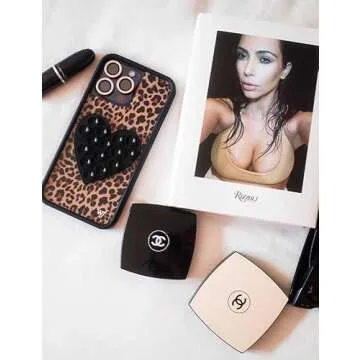 Wildflower Cases - Black Heart Stickeez, Compatible with Apple iPhones | Pink Trendy Cute Viral - Durable, Easy to Attach, Lightweight, Reusable, Double-Sided Suction, Women-Owned Small Business