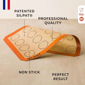 Silpat The Original Perfect Macaron Non-Stick Silicone Baking Mat, 11-5/8" x 16-1/2"