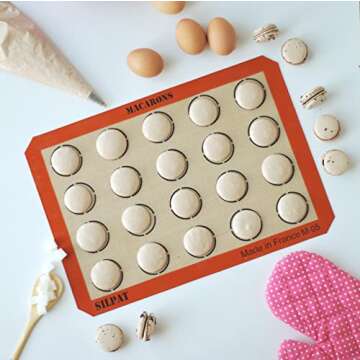 Silpat The Original Perfect Macaron Non-Stick Silicone Baking Mat, 11-5/8" x 16-1/2"