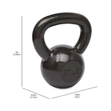 Amazon Basics Cast Iron Kettlebell 25 Pounds Black