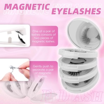 FADLASH Magnetic Eyelashes Kit No Glue Needed Reusable Lashes