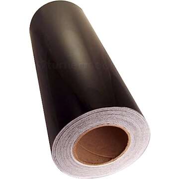 Matte Black Adhesive Vinyl Roll 12" by 30 FEET - for Maker, Explore, Silhouette Cameo, Craft Cutters...