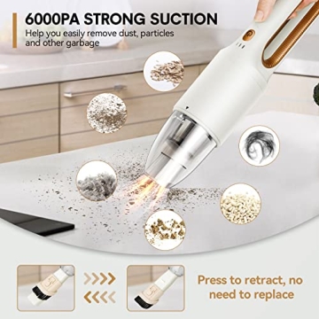 Portable 2IN1 Handheld Vacuum for Home and Car Cleaning