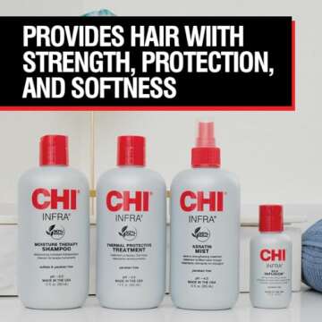 CHI Infra Thermal Protective Treatment, Hair Serum For Protecting Color & Adding Superior Shine & Softness, Hydrating Formula, Sulfate-free, 12 Oz