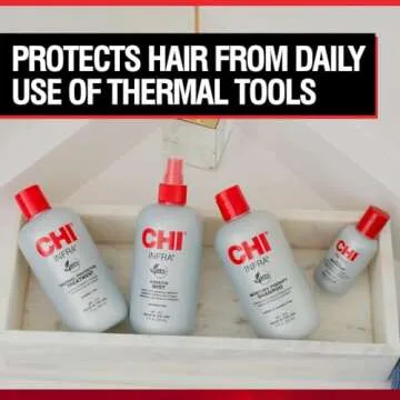 CHI Infra Thermal Protective Treatment, Hair Serum For Protecting Color & Adding Superior Shine & Softness, Hydrating Formula, Sulfate-free, 12 Oz