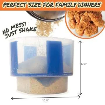COOK'S CHOICE The Original Better Breader Bowl All-in-One Mess-Free Batter Breading Station - Pour in Seasonings, Add Meat or Veggies & Shake for Perfect Coating - Great for Super Bowl Party Prep