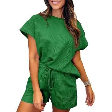 SHEWIN Women 2 Piece Outfits Sweat Set for Casual Summer Loungewear