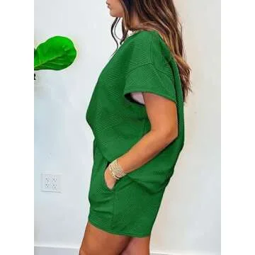 SHEWIN Women's Cozy 2 Piece Lounge Set for Summer 2025