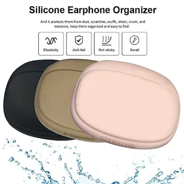 Multi-Color Silicone Headphone Organizer Storage Case 3PCS