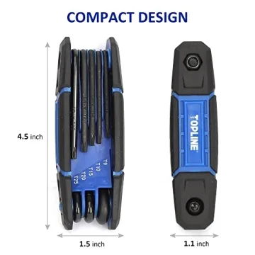 Topline 25-Piece Folding Allen Wrench Set for Home Repair