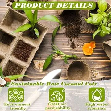 ZeeDix 50pcs Coco Coir Pellets Organic Potting Soil
