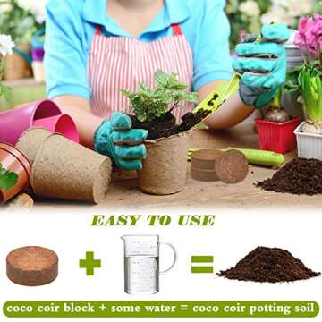 ZeeDix 50pcs Coco Coir Pellets Organic Potting Soil
