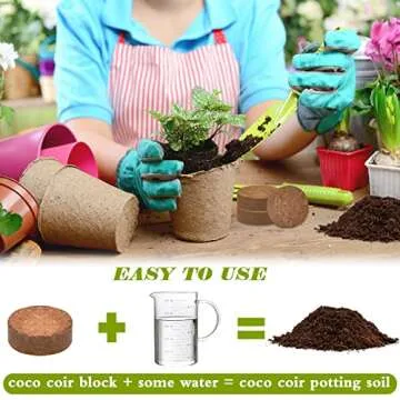 ZeeDix 50pcs Coco Coir Pellets Organic Potting Soil