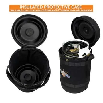 Flame King Gas Hauler for 5LB Propane Tank - Insulated Protective Carry Case for Camping and Outdoor Adventures