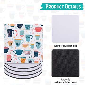 Custom Neoprene Sublimation Coasters - 10 Pack DIY Crafts