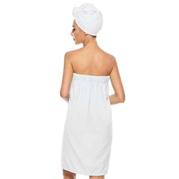 Orrpally Women Shower Wrap Robe Adjustable Bathrobe