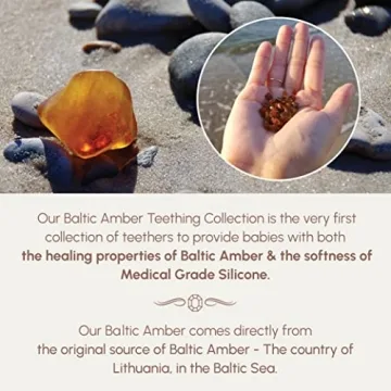 Smooch Amber Infused Rocking Baby Teething Toy for 0-18 Months.