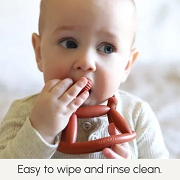 Smooch Amber Infused Rocking Baby Teething Toy for 0-18 Months.