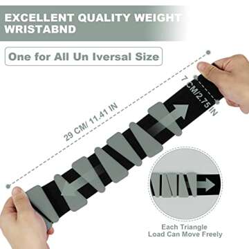 Wrist Weights Set of 2, Adjustable Silicone Workout Weights for Women and Men, Wearable Ankle/Wrist ...