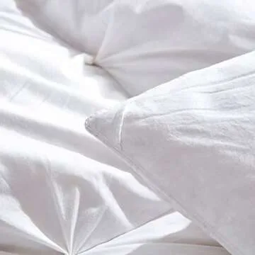URBANLIFE Pinch Pleat Down Comforter King White - Goose Down and Feather Comforter Duvet Insert 106x90 inches，1200TC 100% Cotton Fabric 750+ Fill Power with 8 Tabs