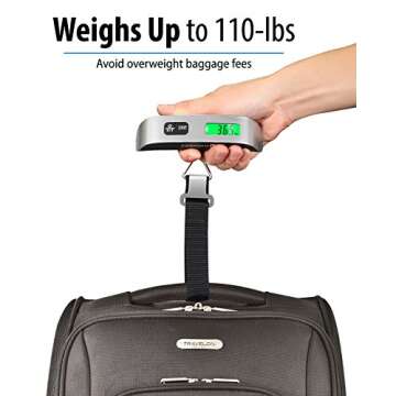 Fosmon Digital Luggage Scale - 110lbs Capacity & Portable Design
