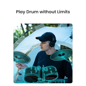 AeroBand Electronic Drum Set PocketDrum2 MAX – Ultimate Drumming Experience with 8 Tones & MIDI Su...