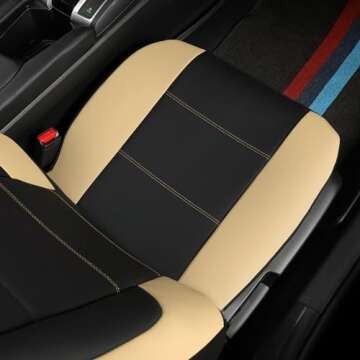 GIANT PANDA Front Car Seat Covers Custom Fit Subaru, Leather Bucket Seat Protectors