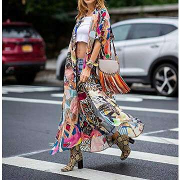 MEILING Women’s Stylish Beach Cover-Up Kimono Jacket