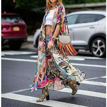 MEILING Women’s Stylish Beach Cover-Up Kimono Jacket