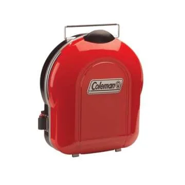 Coleman Fold N Go 1-Burner Propane Grill, Lightweight & Portable Grill with Instastart Push-Button Ignition, Adjustable Horseshoe Burner, Built-In Handle, & 6,000 BTUs of Power