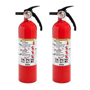Kidde Fire Extinguisher for Home, 1-A:10-B:C, Dry Chemical Extinguisher, Red, Mounting Bracket Inclu...