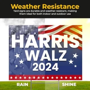 Harris Walz 2024 Double Sided Yard Sign - 24x18