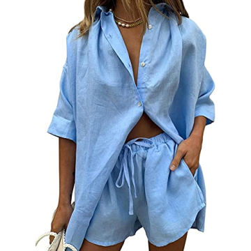 Ulekuke Women's 2 Piece Outfits: Casual Loungewear Set for Summer