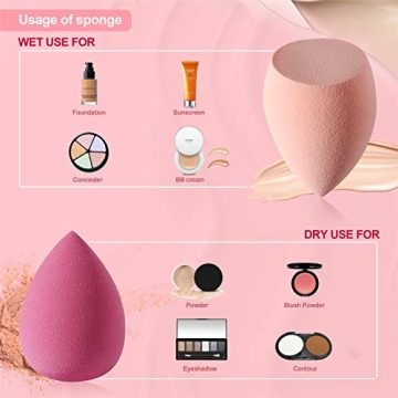 DUAIU 4 Pcs Makeup Sponge Set for Flawless Application