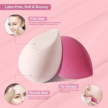 DUAIU 4 Pcs Makeup Sponge Set for Flawless Application
