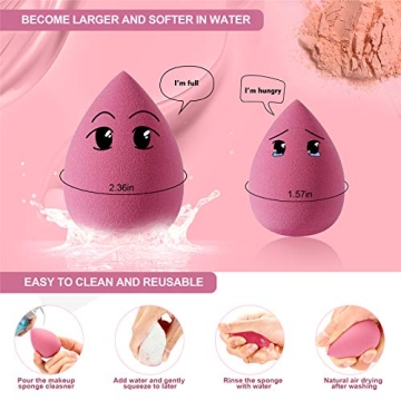 DUAIU 4 Pcs Makeup Sponge Set for Flawless Application