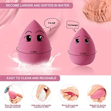 DUAIU 4 Pcs Makeup Sponge Set for Flawless Application