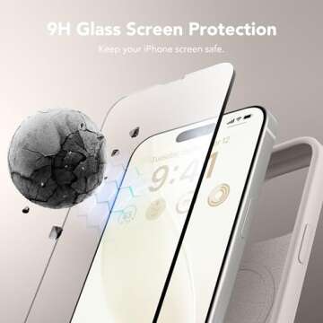 GONEZ for iPhone 15 Pro Max Case Silicone, Compatible with Magsafe, Camera Protector + Screen Protector, Soft Anti-Scratch Microfiber Lining, Liquid Silicone Shockproof Phone Cover, Stone