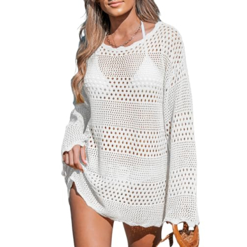 CUPSHE Womens Crochet Swimsuit Cover Ups for Summer Beach Days