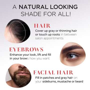 got? WE GOT THE SOLUTIONS! Pigment Infused Binding Root Touch Up Hair Color, Brow Filler & Hairline Powder for Medium Brown - Temporary Thinning & Gray Hair Cover Up - 0.14 Ounce