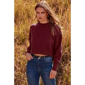 PRETTYGARDEN Women's Stylish Cropped Sweater for Winter Wear