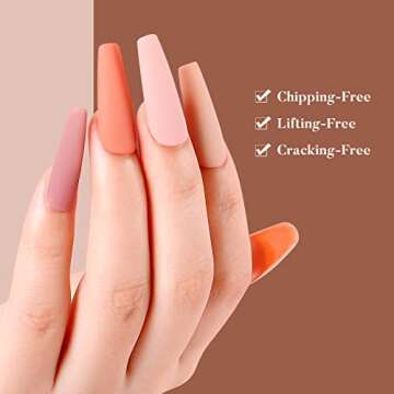 AIMEILI Fall Gel Nail Polish Set, Natural Skin Tone Nude Pink Gel Polish Soak Off Nail Gel Kit Gifts...
