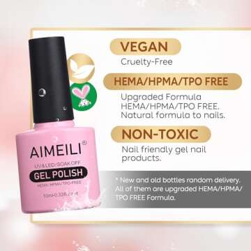 AIMEILI Gel Nail Polish Set for Mother’s Day Gifts 6pcs