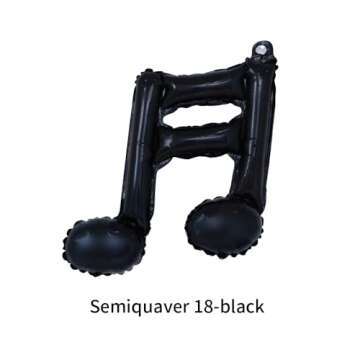 Black Treble Clef Music Notes Symbol Balloons Music Themed Balloons for Songstar Musician Birthday Party Decor Music Fans Karaoke Choir Singer Party Concert Party Decorations